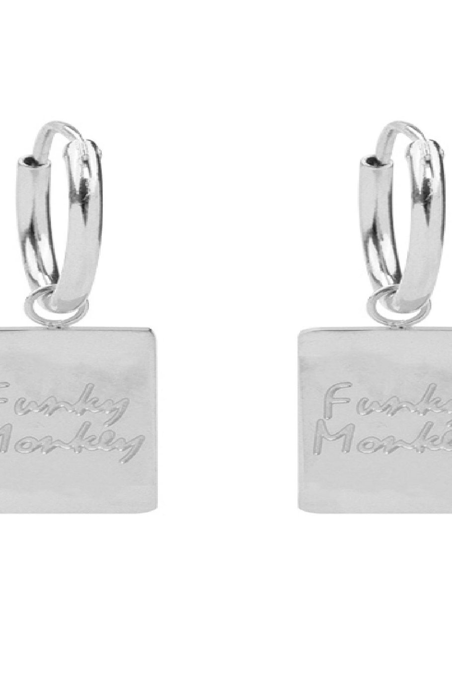 Earrings Funky Monkey Plata Acero inoxidable Imagen2